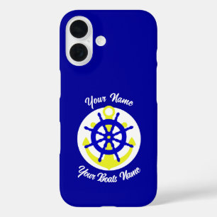 Coques iPhone 16 Ancrage de l'équipage de bateau personnalisé