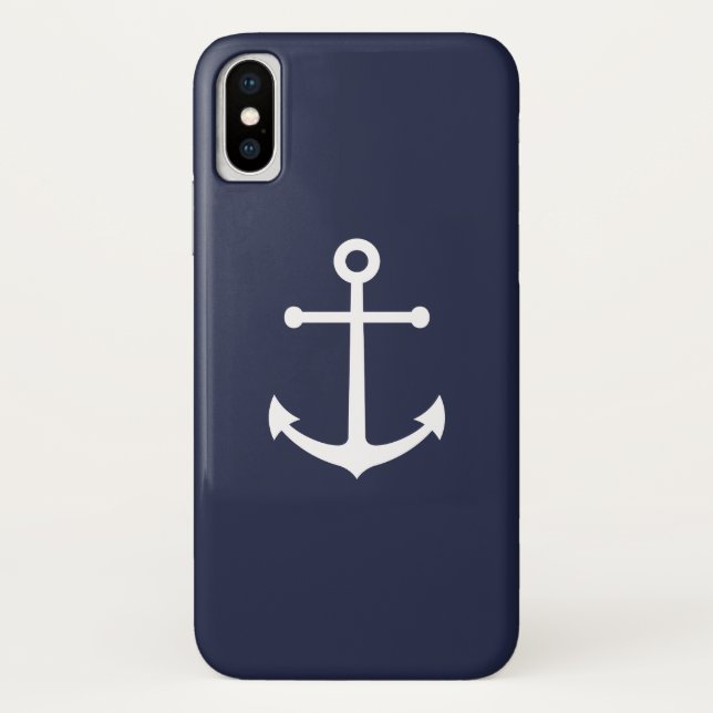 Coques Case-Mate iPhone Ancre bleue marine (Dos)