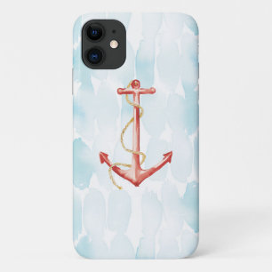 Case-Mate iPhone Case Ancre d'aquarelle bleue