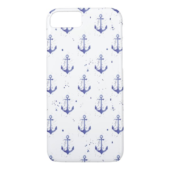Coques Case-Mate iPhone Ancre d'aquarelle Motif 2 (Dos)