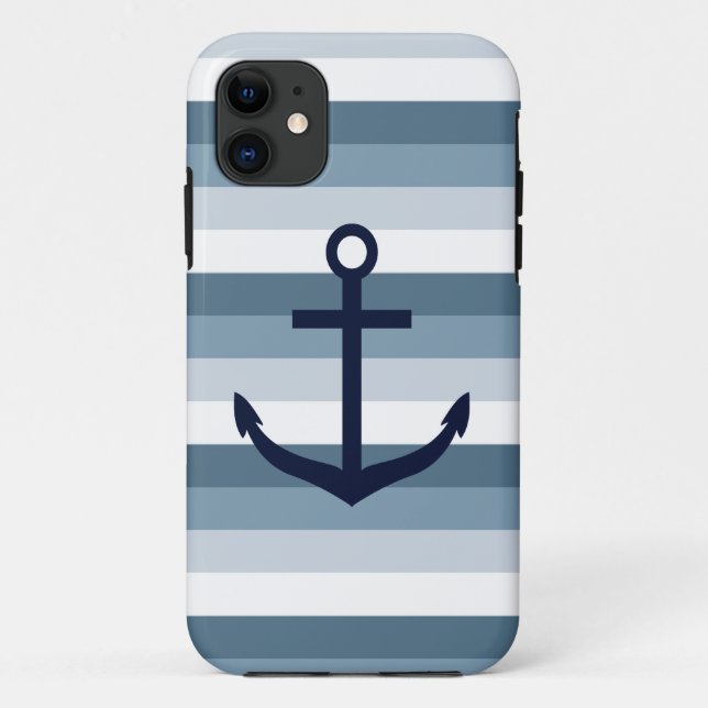 Coques Case-Mate iPhone Ancre des rayures nautiques (Dos)