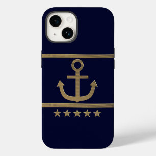 Coque Pour iPhone 14 Ancre dorée, symboles de l'amour .