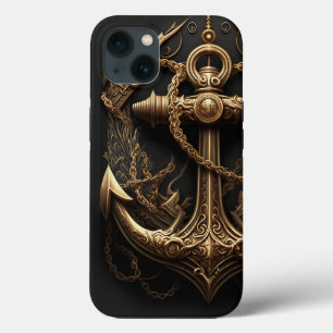 Case-Mate iPhone Case Ancre nautique dorée