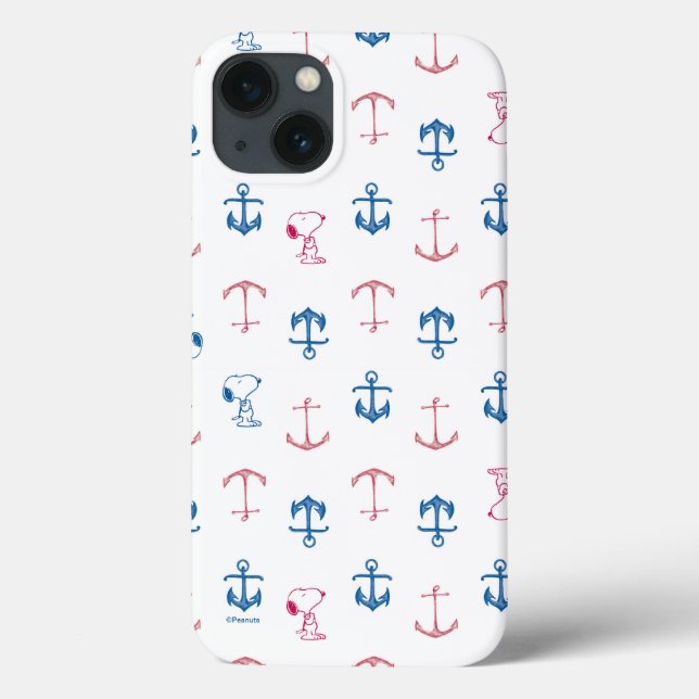 Coques Case-Mate iPhone Ancre nautique Snoopy Motif (Verso)