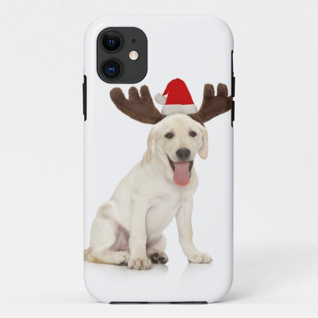 Coques Case-Mate iPhone Andouillers de port de chiot de laboratoire (Dos)