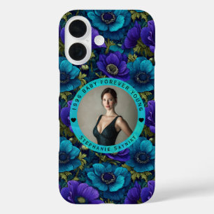 Coques iPhone 16 Anémones Colorées Cadeau Surprise d'Anniversaire P