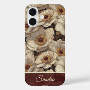Coques iPhone 16 Anémones de mer Cadeau d'anniversaire Edgy Nom