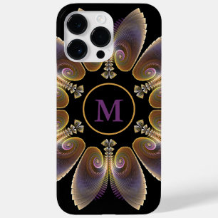 Coque Pour Pour iPhone 14 Pro Max Ange Abstraite ailes Mandala Monogramme fractal