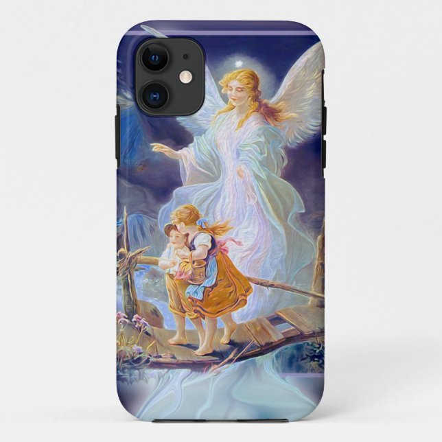 Coques Case-Mate iPhone Ange gardien, enfants et pont (Dos)