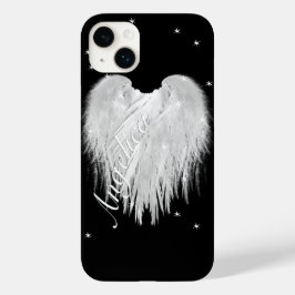 Coques Pour iPhone ANGEL AILES Coeur noir étoile nuit