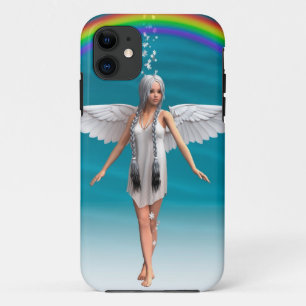 Coques Pour iPhone Angel blanc sous l'arc-en-ciel
