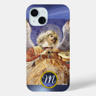 Coque Pour iPhone 15 ANGEL DE LA MUSIQUE, Sapphire Bleu Monogramme