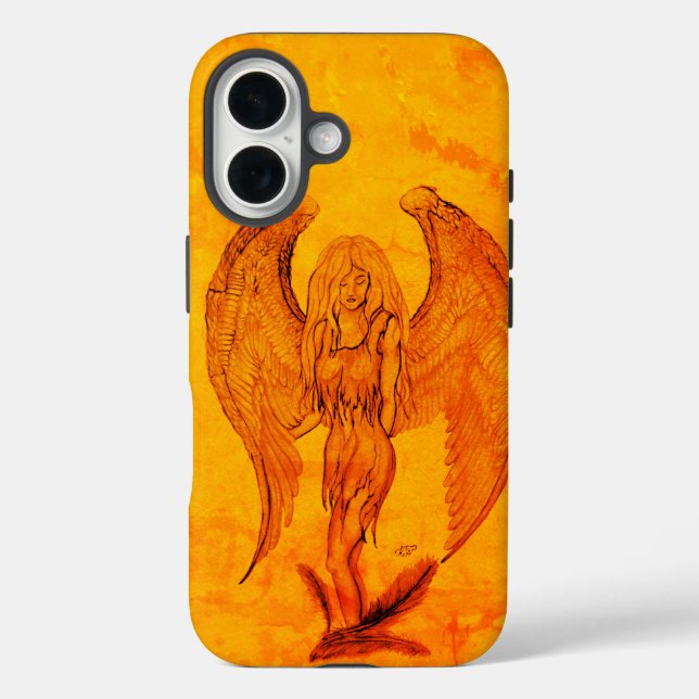 Coques Case-Mate iPhone Angel en style tatouage (Verso)