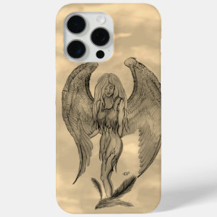 Coque iPhone 15 Pro Max Angel en style tatouage