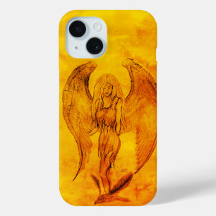 Coque Pour iPhone 15 Angel en style tatouage