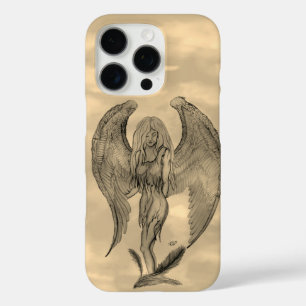 Coques iPhone 16 Pro Angel en style tatouage