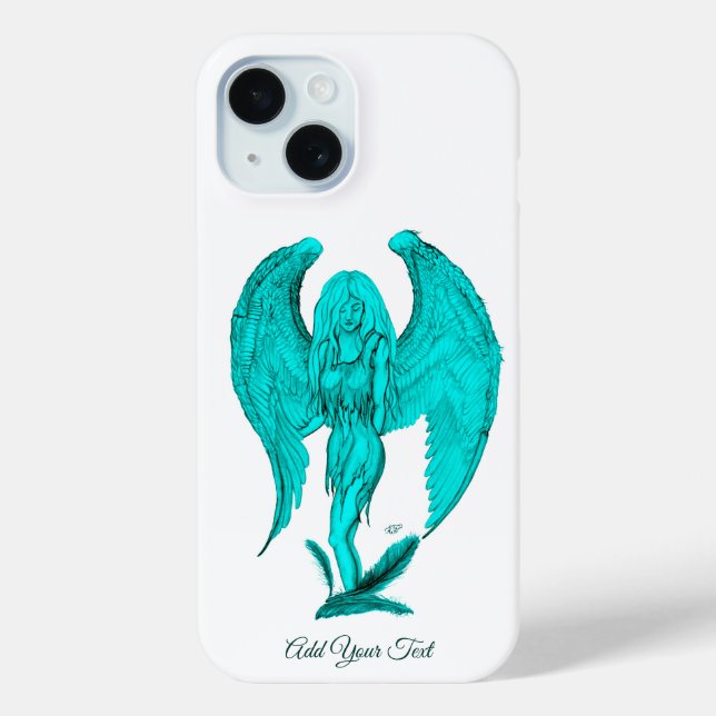 Coques Case-Mate iPhone Angel, Noir et Vert design (Verso)