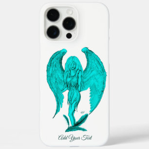 Coques iPhone 16 Pro Max Angel, Noir et Vert design