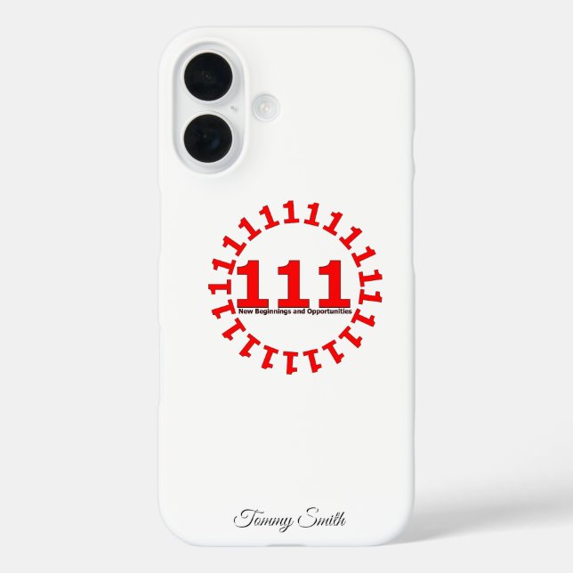 Coques Case-Mate iPhone Angel Numéro 111 Rouge Design - Manifestation (Verso)