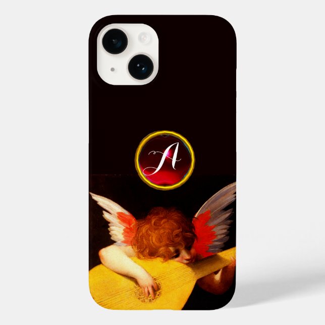 Coques Case-Mate iPhone ANGEL PLAYING LUTE Music Making Cherub (Verso)