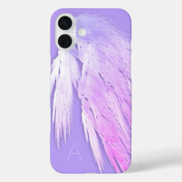 Coques iPhone 16 Plus ANGEL WINGS Fairy Purple Monogramme