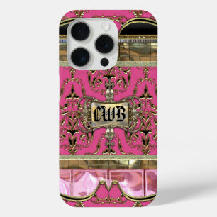 Coque iPhone 15 Pro AngelRhyse II Lark beau monogramme Damask