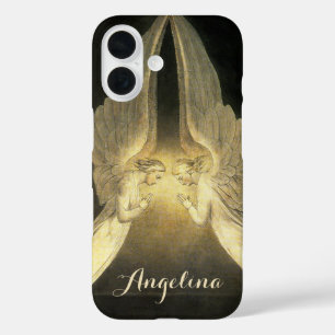 Coques iPhone 16 Anges vintage planant au-dessus de Jésus-Christ