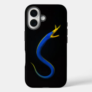 Coques iPhone 16 Anguille Ruban Bleu Black 4 Luxe iPhone 16 Mate