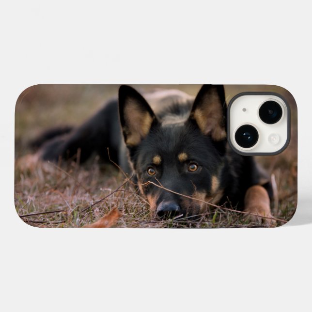 Coques Case-Mate iPhone Animaux de bébés cutest | Chiot berger allemand (Verso (horizontal))