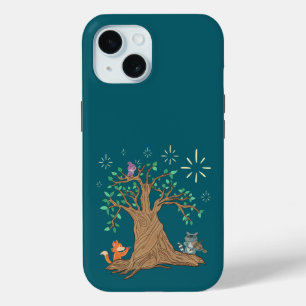 Coque Pour iPhone 15 Animaux de la forêt jouant de la musique Art fol