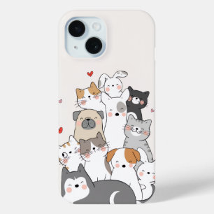 Coque Pour iPhone 15 animaux mignons