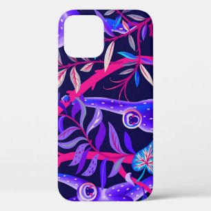 Case-Mate iPhone Case Animaux tropicaux : motif de singes bleus.