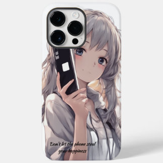 Coque Pour Pour iPhone 14 Pro Max ANIME FILLE Gris cheveux