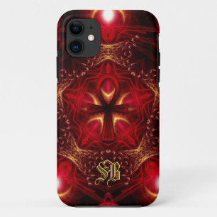 Case-Mate iPhone Case Ankh Energy Red+Or Monogramme personnalisé
