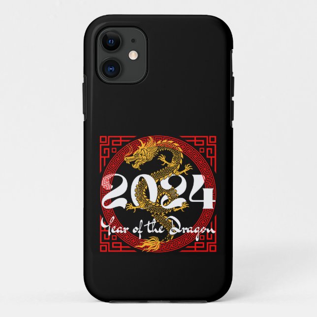 Coques Case-Mate iPhone Année du Dragon 2024 Zodiac chinois (Dos)