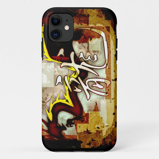 Coques Case-Mate iPhone Année du dragon, oeuvre d'art asiatique, dragon d' (Dos)