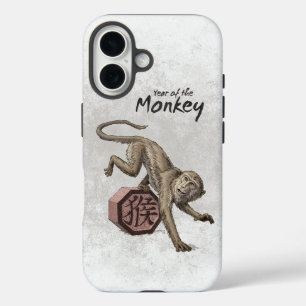 Coques iPhone 16 Année du singe Zodiaque chinois