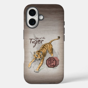 Coques iPhone 16 Année du tigre Zodiac chinois Art