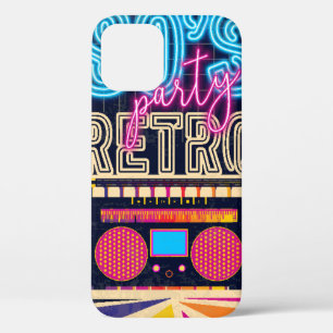 Case-Mate iPhone Case années 80, soirée musicale rétro. Affiche de style