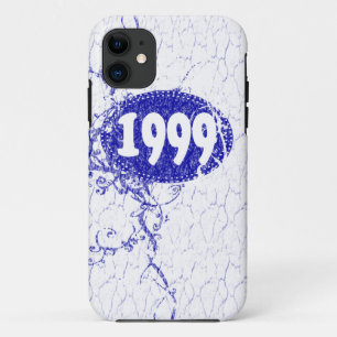 Etui iPhone Case-Mate Anniversaire et depuis 1999 vintage (bleu, blanc)