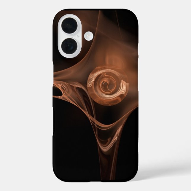 COQUES Case-Mate iPhone ANTIQUE BROWN FRACTAL ROSE (Verso)