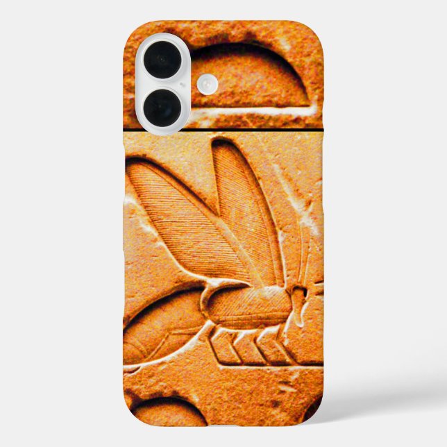 Coques Case-Mate iPhone ANTIQUE EGYPTIENNE HONEY BEE BEEKEEPER Orange Jaun (Verso)