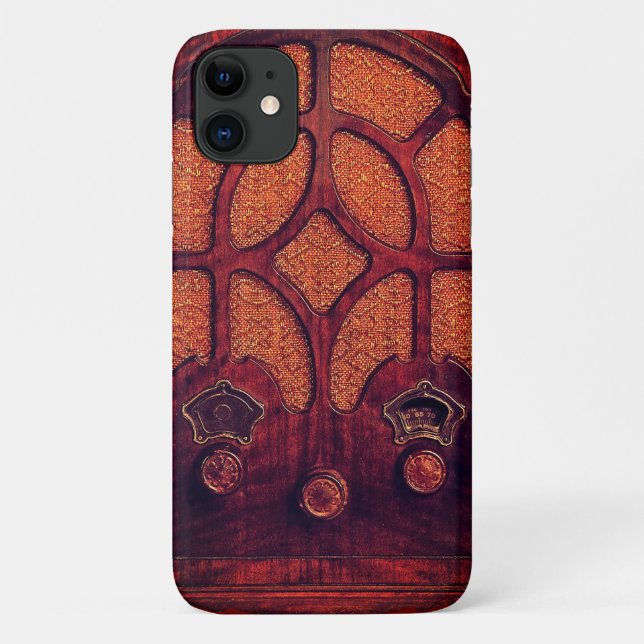 Coques Case-Mate iPhone Antique radio bois élégant art déco cathédrale (Dos)