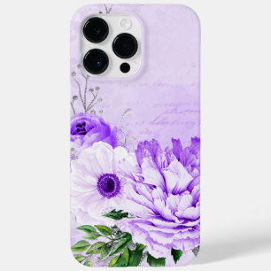 COQUE POUR POUR iPhone 14 PRO MAX ANTIQUE REGARDANT LE SCRIPT ET LES FLEURS DE LAVEN