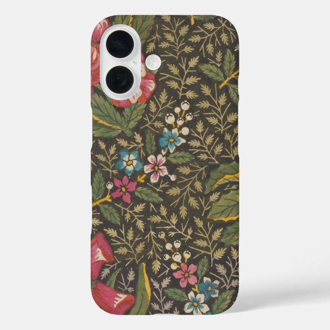 Coques Case-Mate iPhone Antique Toile de Jouy 1800 Branches florales (Verso)