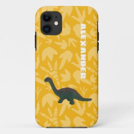Case-Mate iPhone Case Apatosaurus Toy Dinosaur Vert et Jaune