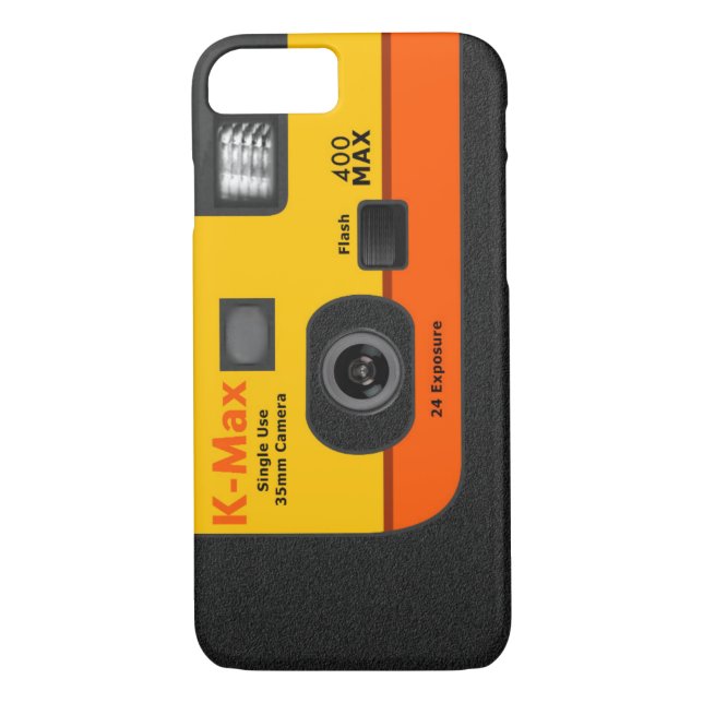 Coques Case-Mate iPhone Appareil-photo jetable - orange I6 (Dos)
