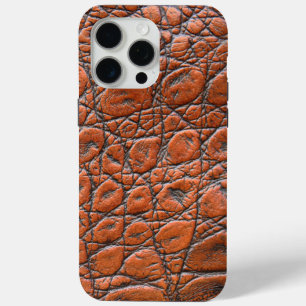 Coque iPhone 15 Pro Max apparence fausse en cuir de crocodile