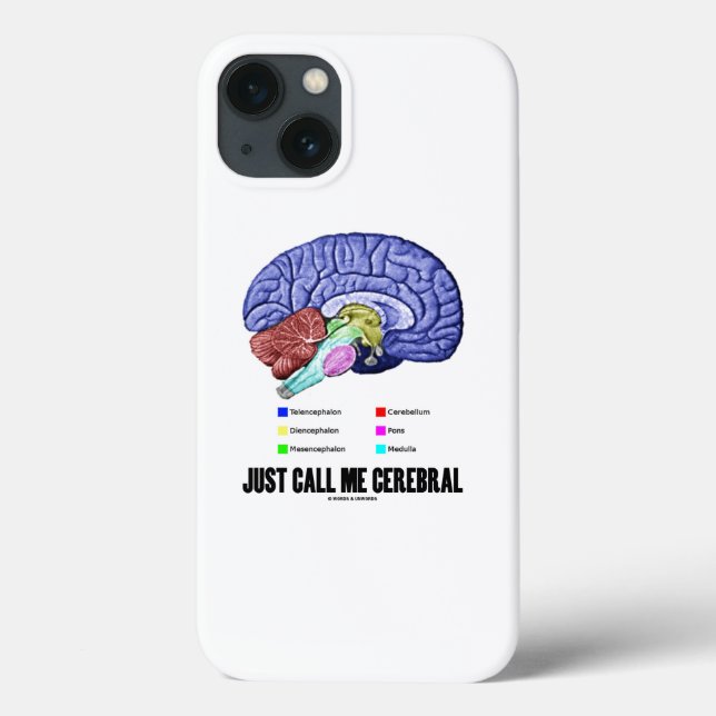 Coques Case-Mate iPhone Appelez-Moi Cérébral Cerveau Humour (Verso)