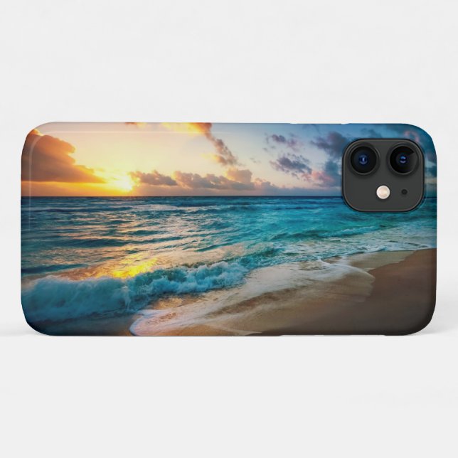 Coques Case-Mate iPhone Apple iPhone 11 Coque-Ocean Beach Sunset (Dos (Horizontal))